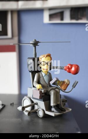 GREAT BRITAIN /Cambridge/Dr. Stephen Hawking action figure at his office in Cambridge University. Stock Photo