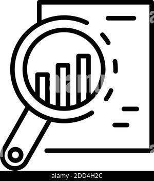 Graph chart report icon. Outline graph chart report vector icon for web design isolated on white background Stock Vector