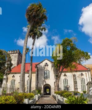 The Anglican Cathedral Church of Saint Michael and All Angels is located in Bridgetown in Barbados, West Indies in Caribbean Sea. The temple was origi Stock Photo