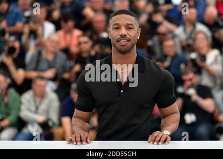 Michael B. Jordan attending the Fahrenheit 451 photocall held at the Palais des Festivals on May 12, 2018 in Cannes, France as part of the 71st annual Cannes Film Festival. Photo by Lionel Hahn/ABACAPRESS.COM Stock Photo
