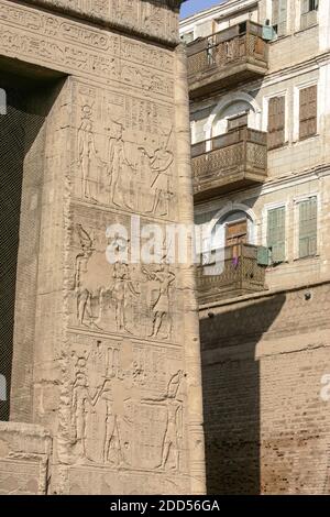 TEMPLE OF KHNUM, EGYPT Stock Photo