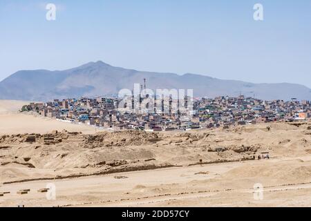 Pachacamac pyramids in Lurin, Peru Stock Photo