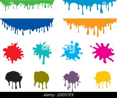 Oil spill splash isolated on transparent background. Black oil blot ...
