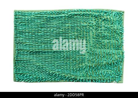Green bath mat isolated on white background. Object with clipping path Stock Photo