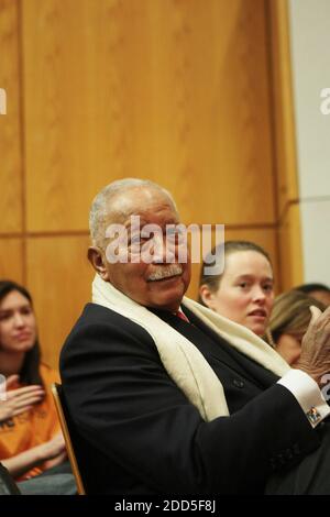 **FILE PHOTO** NY'S First Black Mayor, David N. Dinkins, Has Passed away at 93.  New York, NY- January 16- Former New York City Mayor David N. Dinkins at the New York City Service Program in Honor of Martin Luther King Jr. Day held at the Mirabal Sisters Campus in West Harlem, New York City.  Photo Credit: Mpi43 /MediaPunch Inc, Stock Photo