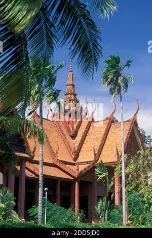 the Cambodian National Museum in the city of Phnom Penh of Cambodia.  Cambodia, Phnom Penh, February, 2001, Stock Photo