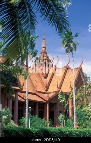 the Cambodian National Museum in the city of Phnom Penh of Cambodia.  Cambodia, Phnom Penh, February, 2001, Stock Photo