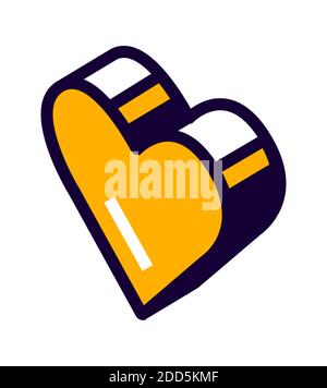 Heart symbol isometric icon, online chatting, love message Stock Vector
