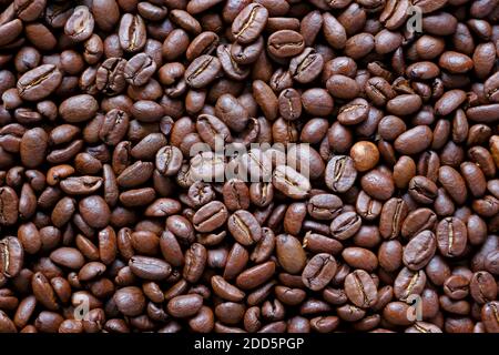 roasted coffee beans background Stock Photo
