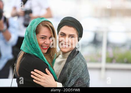 Actresses Marzieh Rezaei and Behnaz Jafari attend the photocall for '3 Faces (Se Rokh)' during the 71st annual Cannes Film Festival at Palais des Festivals on May 13, 2018 in Cannes, France Photo by David Boyer/ABACAPRESS.COM Stock Photo