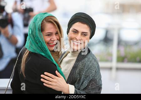 Actresses Marzieh Rezaei and Behnaz Jafari attend the photocall for '3 Faces (Se Rokh)' during the 71st annual Cannes Film Festival at Palais des Festivals on May 13, 2018 in Cannes, France Photo by David Boyer/ABACAPRESS.COM Stock Photo