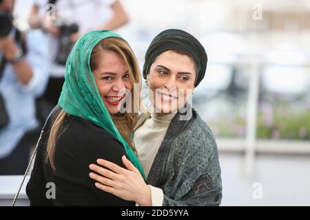 Actresses Marzieh Rezaei and Behnaz Jafari attend the photocall for '3 Faces (Se Rokh)' during the 71st annual Cannes Film Festival at Palais des Festivals on May 13, 2018 in Cannes, France Photo by David Boyer/ABACAPRESS.COM Stock Photo