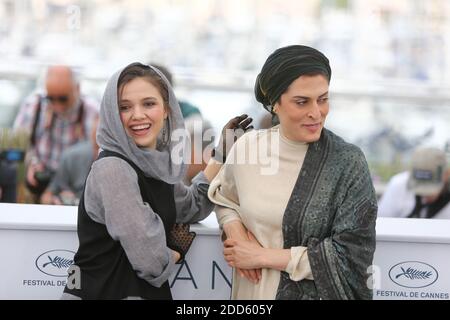 Actresses Marzieh Rezaei and Behnaz Jafari attend the photocall for '3 Faces (Se Rokh)' during the 71st annual Cannes Film Festival at Palais des Festivals on May 13, 2018 in Cannes, France Photo by David Boyer/ABACAPRESS.COM Stock Photo