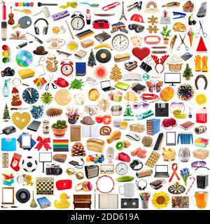objects collection isolated on a white background Stock Photo