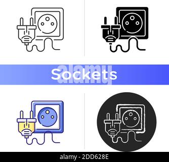 Electrical plug for tech icon Stock Vector