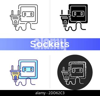 Electrical outlet icon Stock Vector