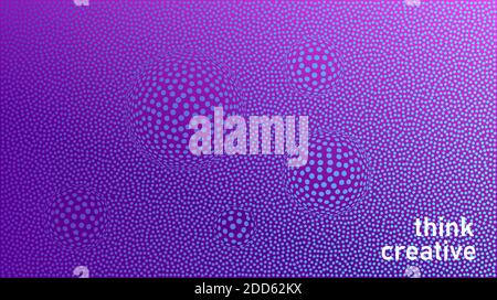 Vibrant modern background of minimalist style. Halftone gradient effect Stock Vector