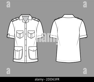 Safari shirt icon flat style Royalty Free Vector Image