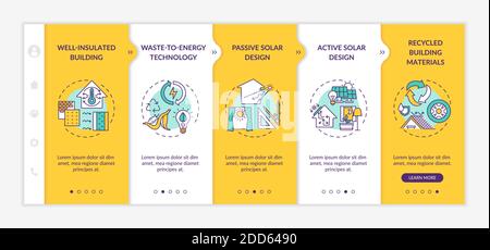Green house onboarding vector template Stock Vector