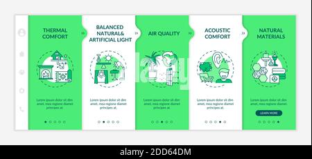 Comfort house space design onboarding vector template Stock Vector
