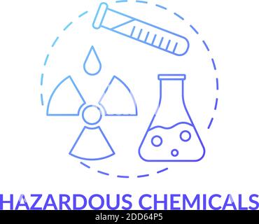 Hazardous chemicals concept icon Stock Vector