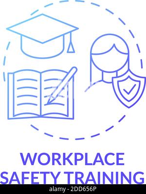 Workplace safety training concept icon Stock Vector