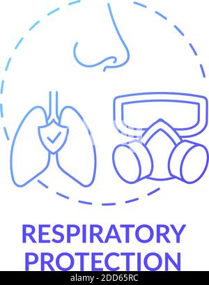 Respiratory protection concept icon Stock Vector