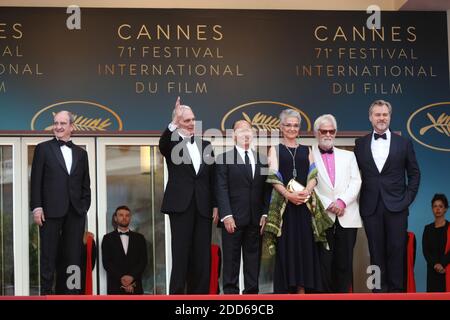 Actor Keir Dullea, Stanley Kubrick's daughter Katharina Kubrick, Stanley Kubrick's producing partner and brother-in-law Jan Harlan, director Christopher Nolan and guest (2nd L) attend the screening of '2001: A Space Odyssey' ahead of the 'Sink Or Swim (Le Grand Bain)' Premiere during the 71st annual Cannes Film Festival at Palais des Festivals on May 13, 2018 in Cannes, France. Photo by David Boyer/ABACAPRESS.COM Stock Photo