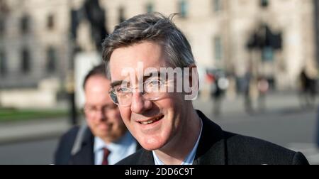 London, UK. 24th Nov, 2020. Rt Hon Jacob Rees-Mogg, Leader of the House of Commons, Conservative MP for North East Somerset, Credit: Ian Davidson/Alamy Live News Stock Photo