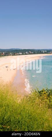 Panoramic photo of Coolangatta beach, Queensland, Gold Coast, Australia Stock Photo