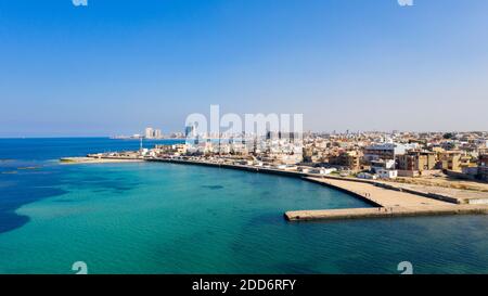 Capital of Libya, Tripoli seafront skyline view Stock Photo