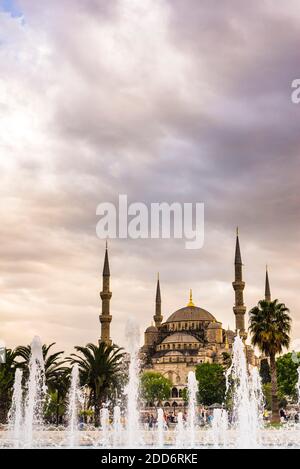 Blue Mosque (Sultan Ahmed Mosque or Sultan Ahmet Camii), Istanbul, Turkey, Eastern Europe Stock Photo