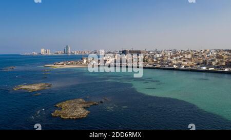 Capital of Libya, Tripoli seafront skyline view Stock Photo