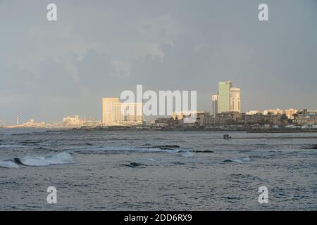 Capital of Libya, Tripoli seafront skyline view Stock Photo