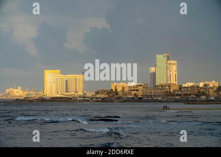 Capital of Libya, Tripoli seafront skyline view Stock Photo