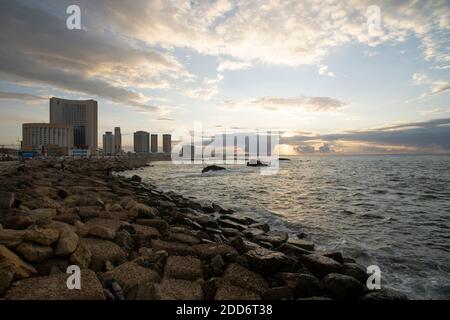 Capital of Libya, Tripoli seafront skyline view Stock Photo