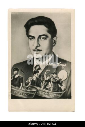 Raj Kapoor (born Shrishti Nath Kapoor; 14 December 1924 – 2 June 1988) was an Indian film actor, producer and director of Indian cinema. Old Vintage p Stock Photo