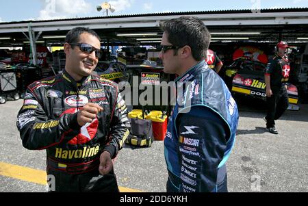 Pablo Montoya, Left, And David Stremme, Right, Talk During Busch Series 