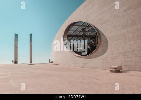 Modern bulding arquitecture in the Champalimaud Foundation Stock Photo