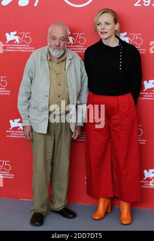 Mike Leigh and Maxine Peake attending the Peterloo Photocall as part of the 75th Venice International Film Festival (Mostra) in Venice, Italy on September 01, 2018. Photo by Aurore Marechal/ABACAPRESS.COM Stock Photo