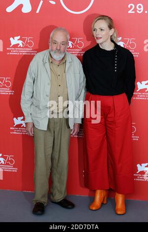 Mike Leigh and Maxine Peake attending the Peterloo Photocall as part of the 75th Venice International Film Festival (Mostra) in Venice, Italy on September 01, 2018. Photo by Aurore Marechal/ABACAPRESS.COM Stock Photo