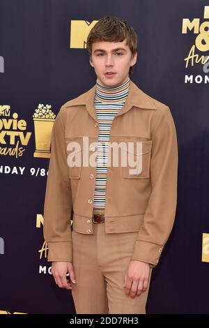 Miles Heizer attends the 2018 MTV Movie And TV Awards at Barker Hangar