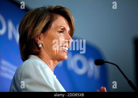 NO FILM, NO VIDEO, NO TV, NO DOCUMENTARY - Convention co-chair House Speaker Nancy Pelosi officially kicks off the Democratic National Convention at the Colorado Convention Center in Denver, CO, USA, Sunday August 24, 2008. Photo by Brian Baer/Sacramento Bee/MCT/ABACAPRESS.COM Stock Photo