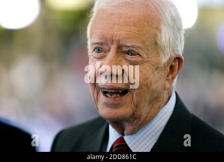 NO FILM, NO VIDEO, NO TV, NO DOCUMENTARY - Former President Jimmy Carter attends the first night of the Democratic National Convention in Denver, CO, USA on August 25, 2008. Photo by Chuck Kennedy/MCT/ABACAPRESS.COM Stock Photo