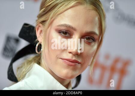 Maika Monroe attends the Greta screening held at the Ryerson Theatre during the Toronto International Film Festival in Toronto, Canada on September 6, 2018. Photo by Lionel Hahn/ABACAPRESS.COM Stock Photo