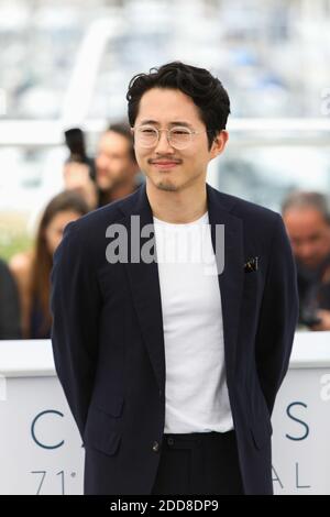 Steven Yeun attending 'Burning' Photocall during the 71st annual Cannes Film Festival at Palais des Festivals on May 17, 2018 in Cannes, France. Photo by David Boyer/ABACAPRESS.COM Stock Photo