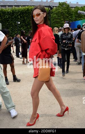 Bella Hadid arrives at Louis Vuitton store during Paris Fashion