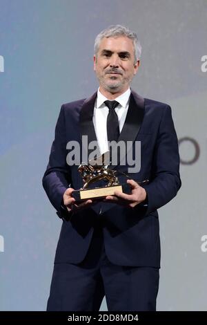 Alfonso Cuaron receives the Golden Lion for Best Film Award for 'Roma' attending the Closing Ceremony of the 75th Venice International Film Festival (Mostra) in Venice, Italy on September 08, 2018. Photo by Aurore Marechal/ABACAPRESS.COM Stock Photo