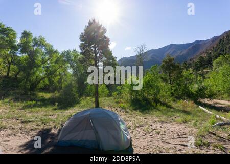 Camping in Great Sand Dunes National Park, Colorado Stock Photo