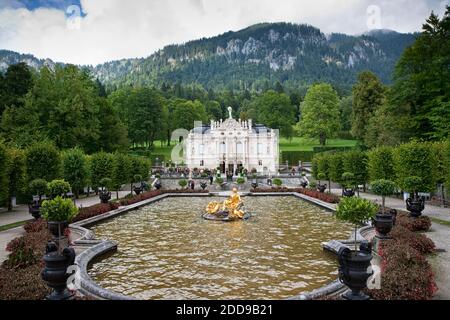 Linderhof Palace, Oberbayern, Bavaria, Germany Stock Photo